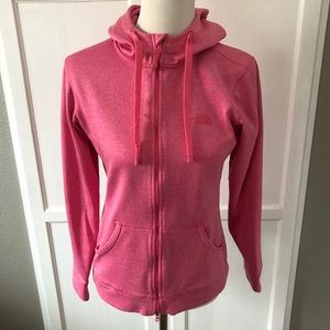 The North Face Pink Fleece Zipped Hoodie Jacket